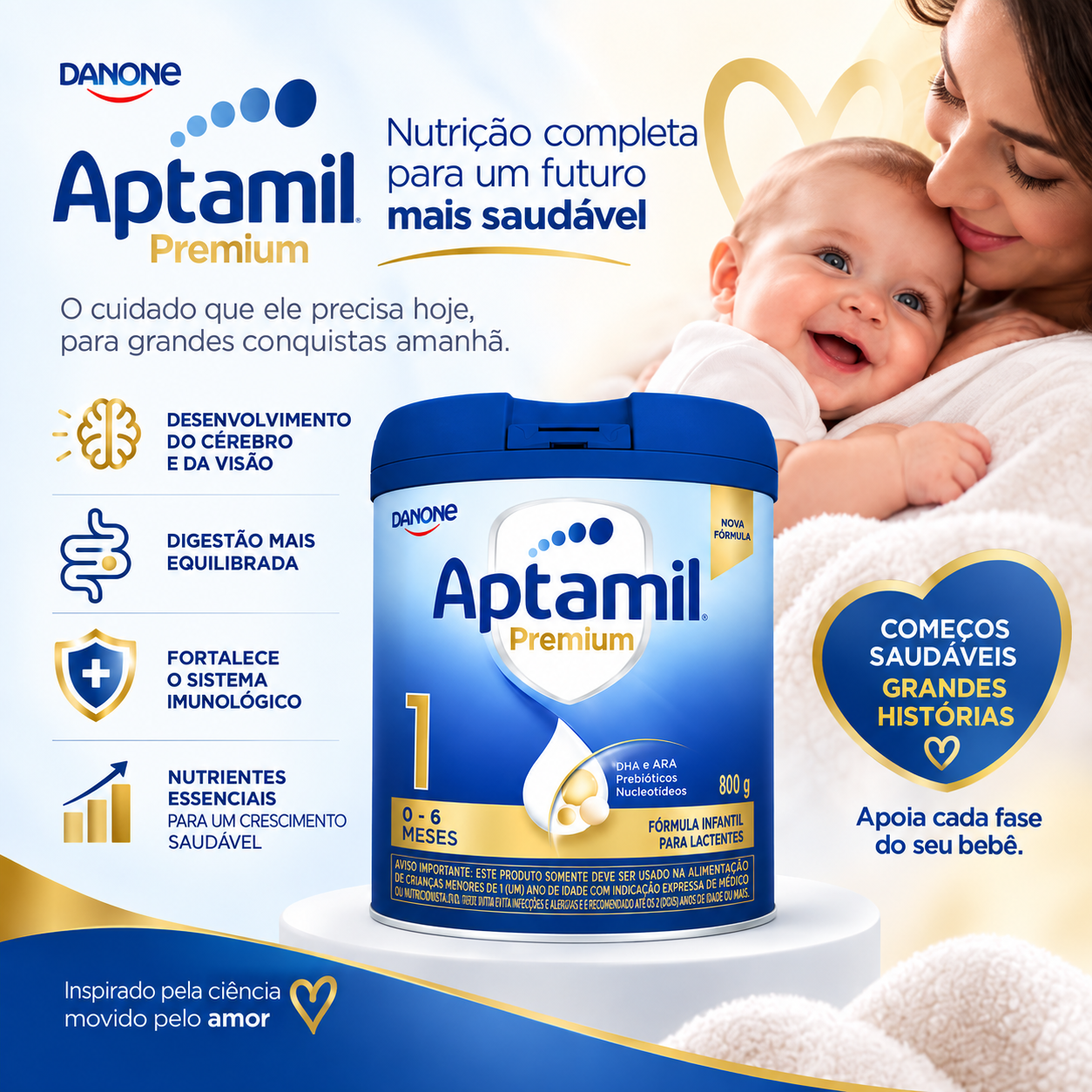 Aptamil Premium — nutrição completa para um futuro mais saudável