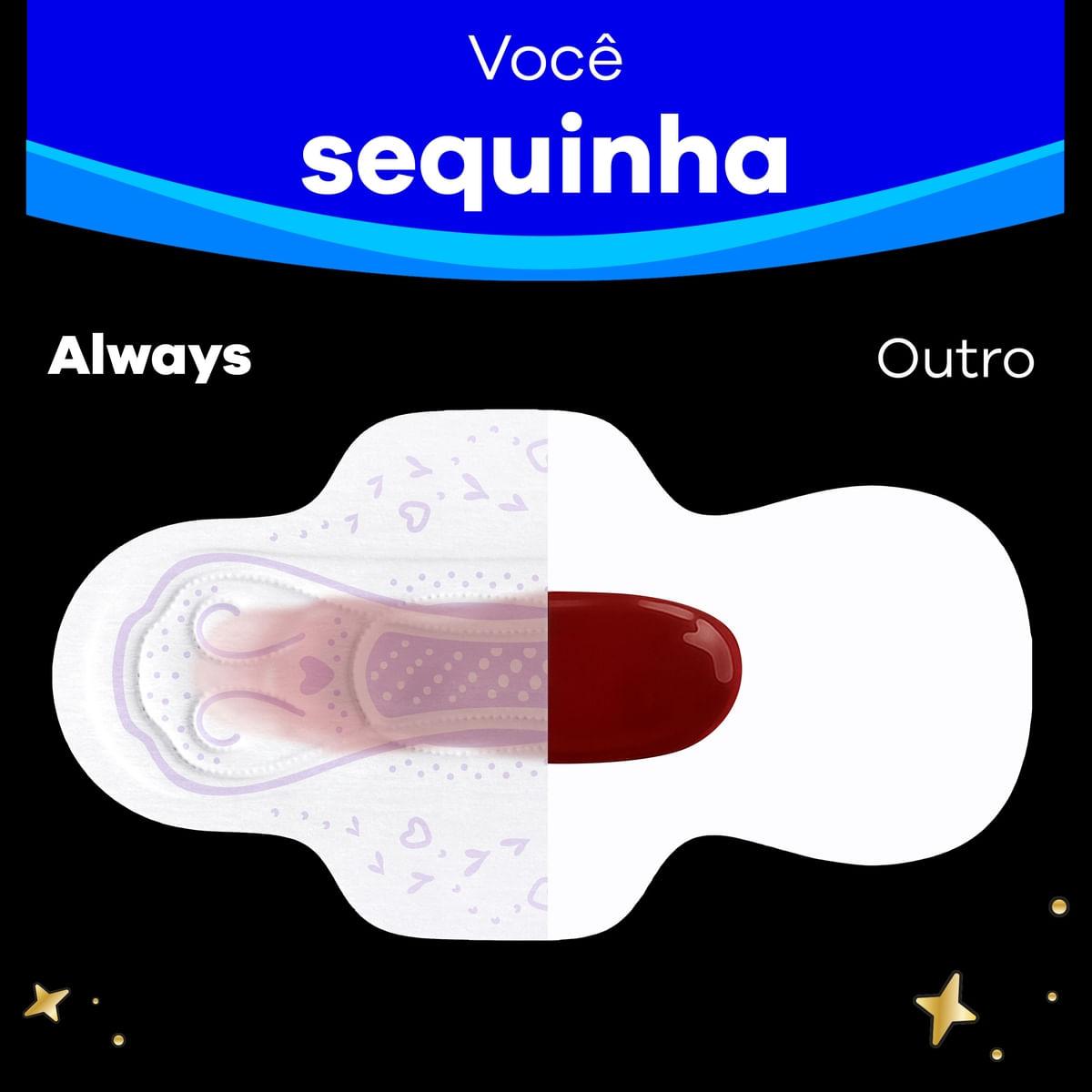 Absorvente Always Noite Seca com Abas Fluxo Intenso 32 Unidades — imagem 3 | Drogaria Taveira