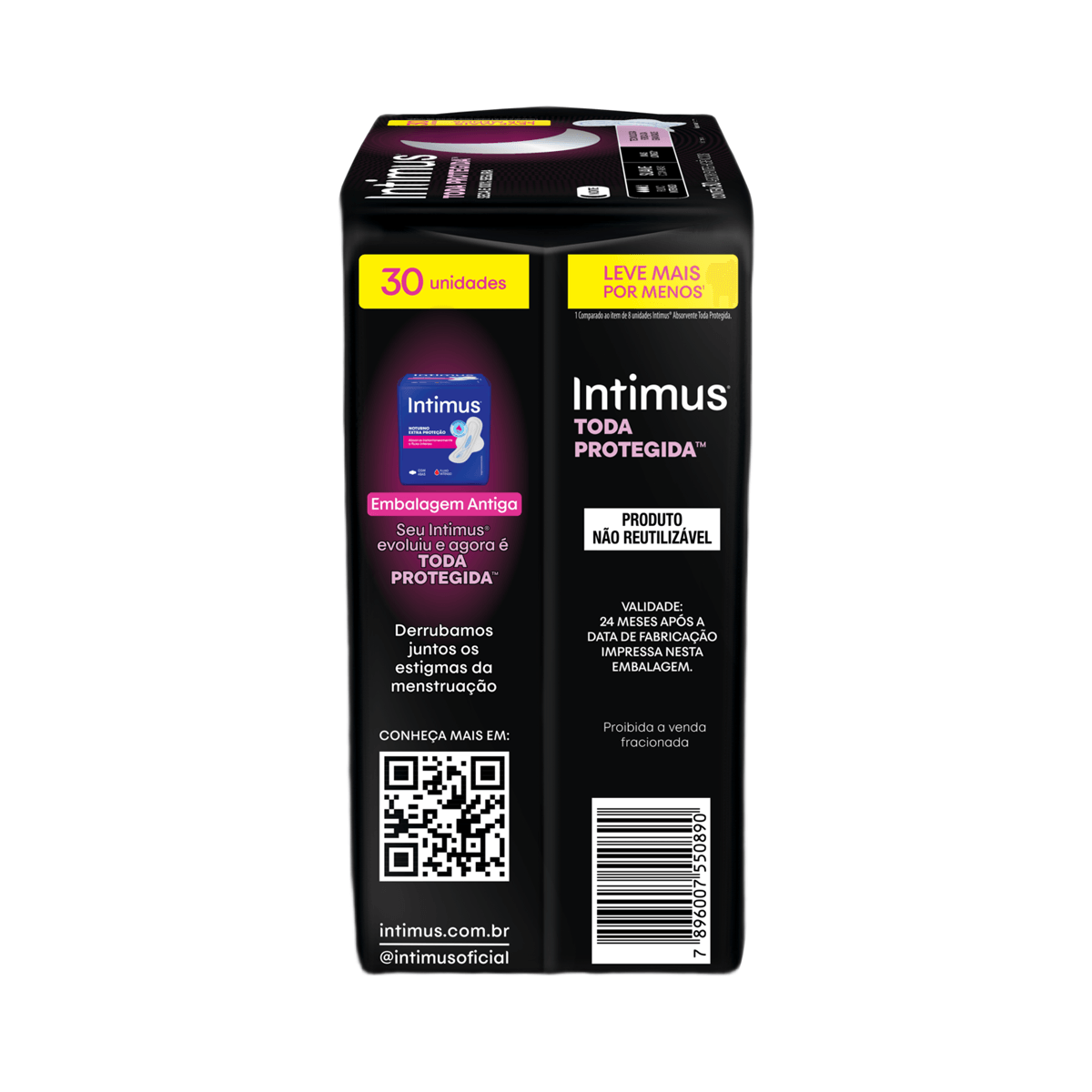 Absorvente Intimus Noturno Cobertura Suave com Abas 30 Unidades — imagem 3 | Drogaria Taveira