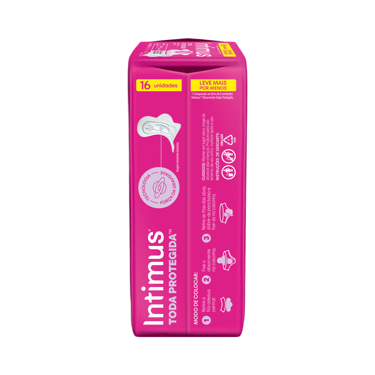 Absorvente Intimus Toda Protegida Dia Suave Com abas - 16 un — imagem 2 | Drogaria Taveira