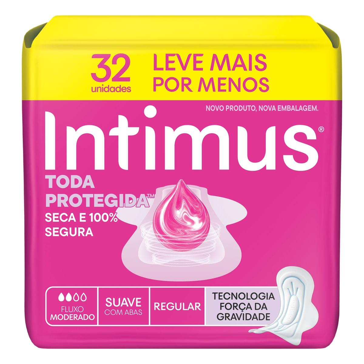 Absorvente Intimus Toda Protegida Dia Suave Com abas - 32 un — Intimus | Drogaria Taveira