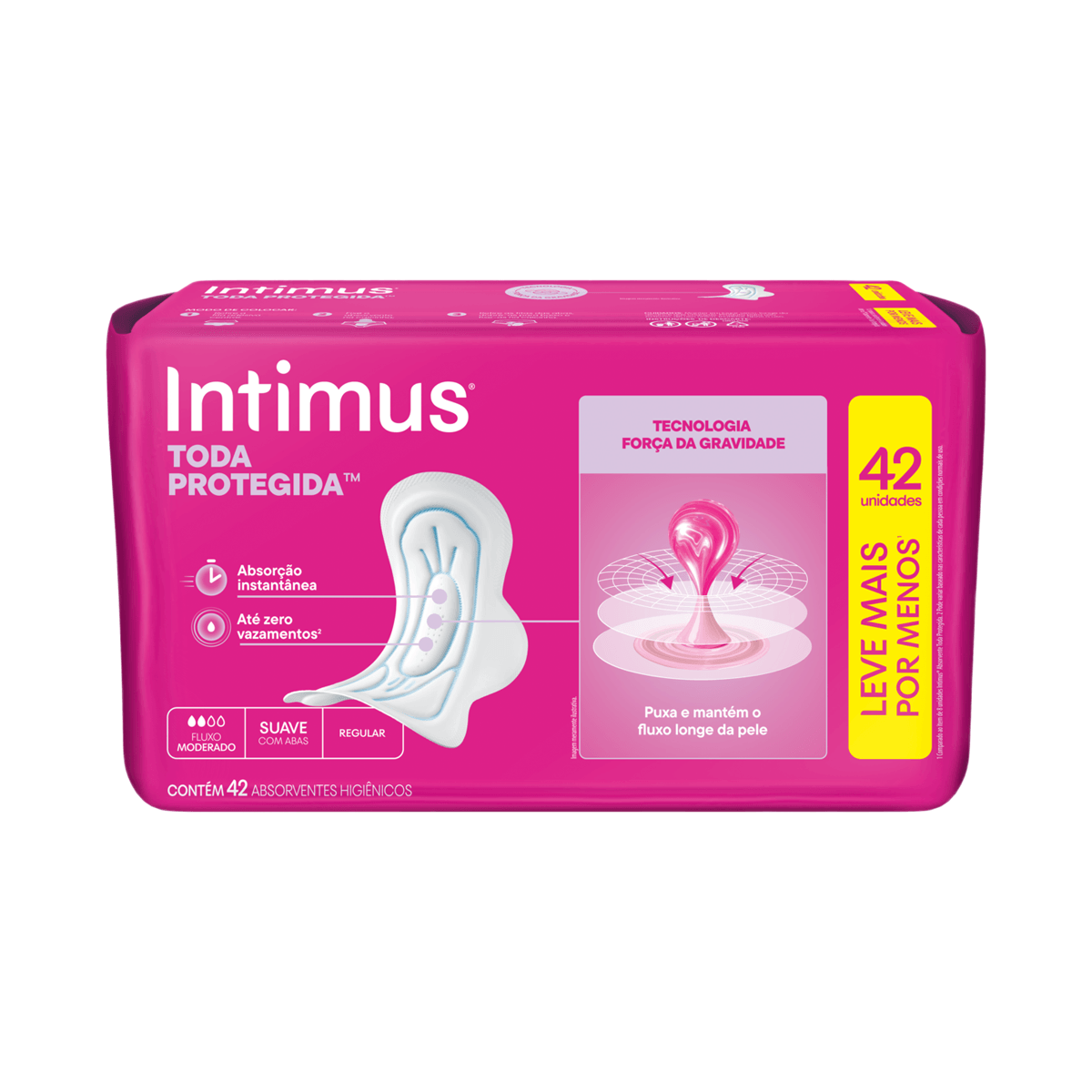 Absorvente Intimus Toda Protegida Dia Suave Com abas - 42 un — imagem 4 | Drogaria Taveira