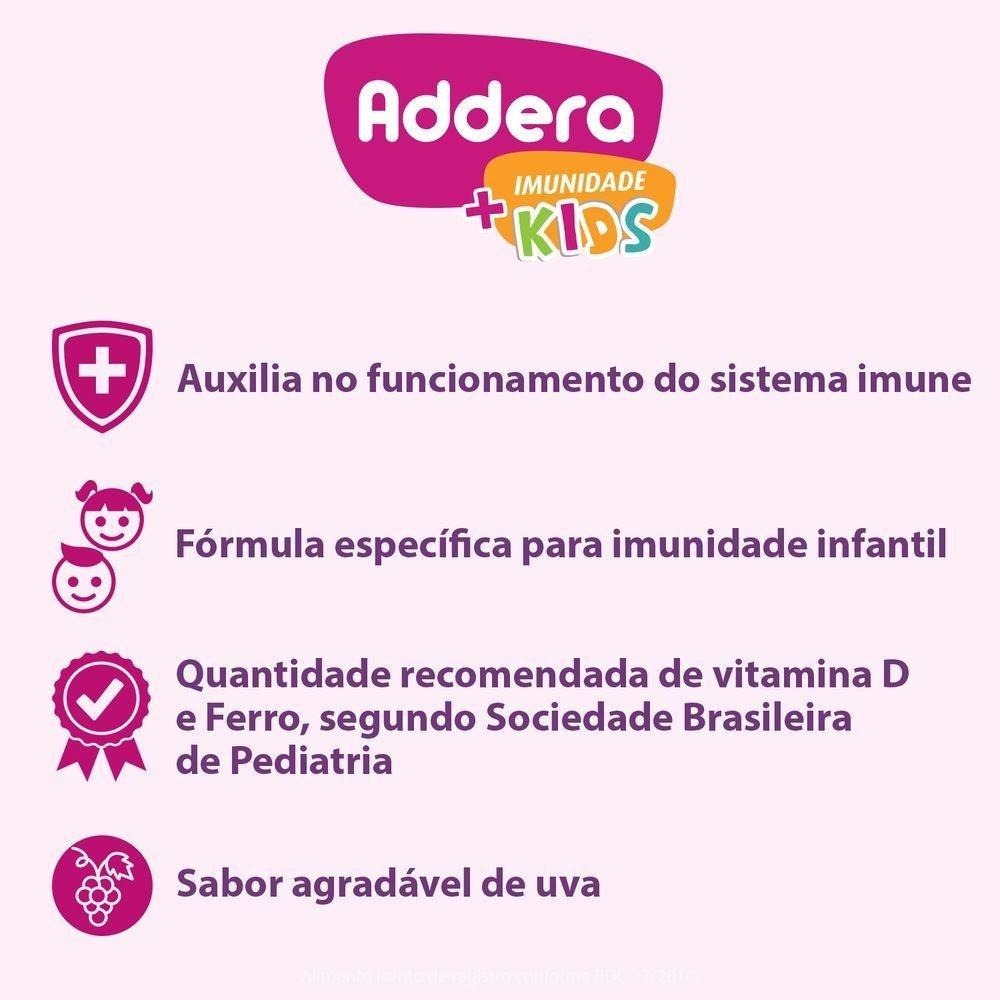 Addera + Imunidade Kids 600UI Sabor Uva Solução Oral 75ml + Seringa Dosadora — imagem 4 | Drogaria Taveira