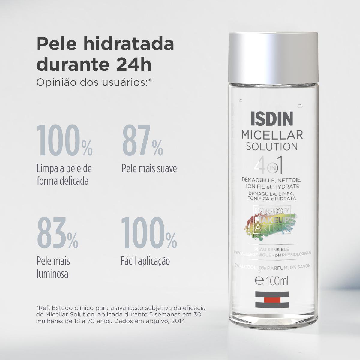 Água Micelar 4 Em 1 Isdin Micellar Solution - 100ml — imagem 4 | Drogaria Taveira