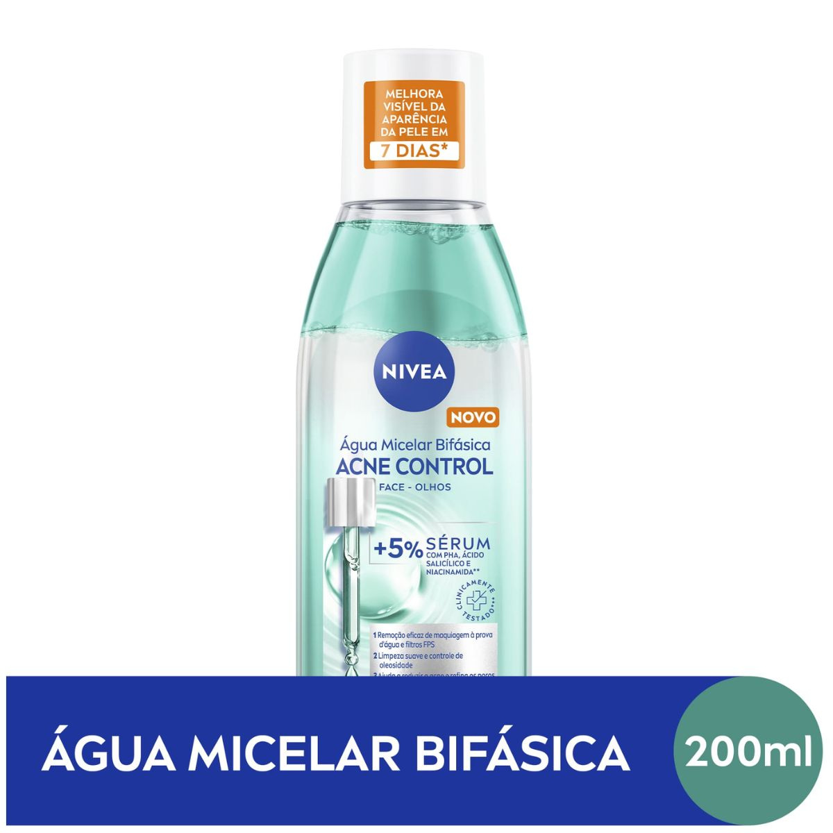 Água Micelar Bifásica Nivea Acne Control 200ml — imagem 2 | Drogaria Taveira