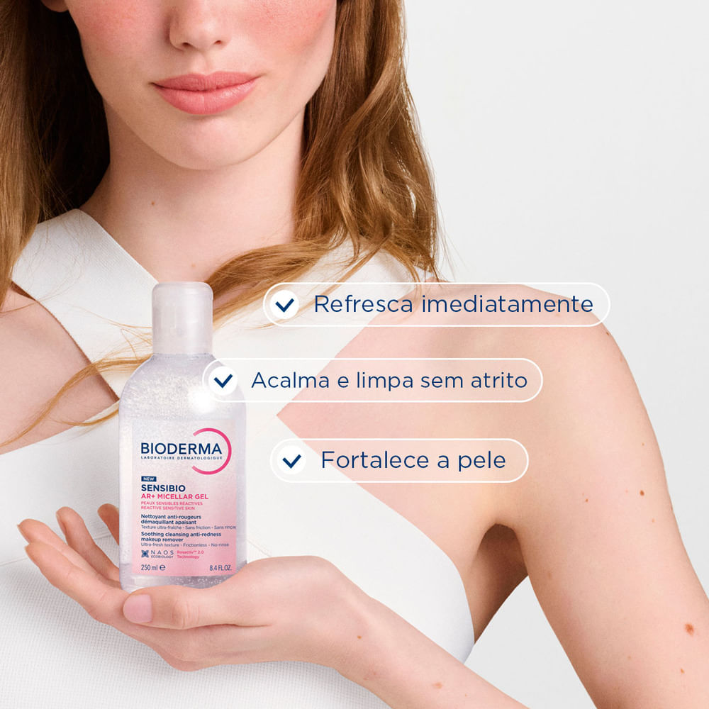 Água Micelar Bioderma Sensibio Ar+micellar Gel 250ml — imagem 3 | Drogaria Taveira