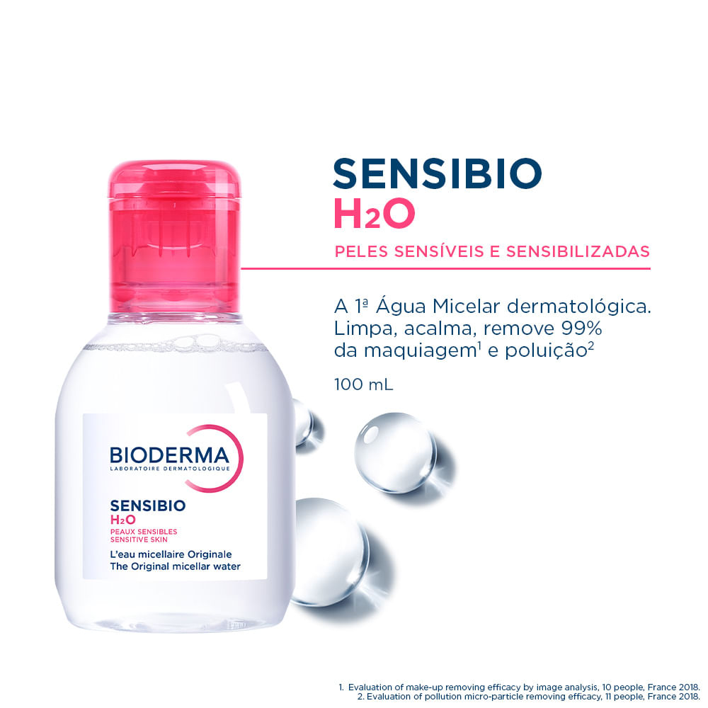 Água Micelar Calmante Bioderma Sensibio H2O 100ml — imagem 2 | Drogaria Taveira