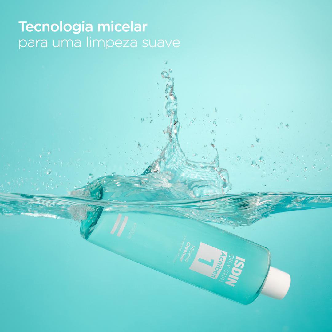 Água Micelar Isdin Oil Skin Acniben Cleanser 400ml — imagem 2 | Drogaria Taveira