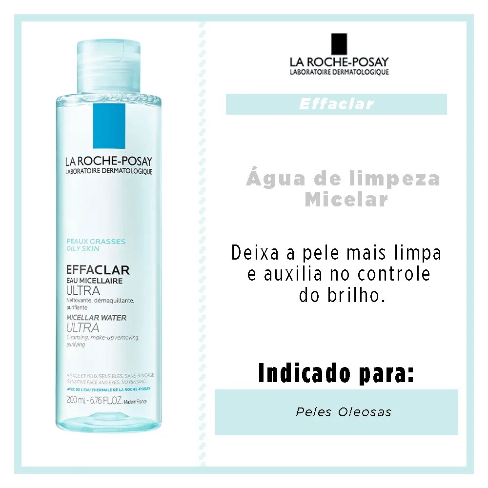 Água Micelar La Roche-Posay Effaclar Ultra 200ml — imagem 3 | Drogaria Taveira