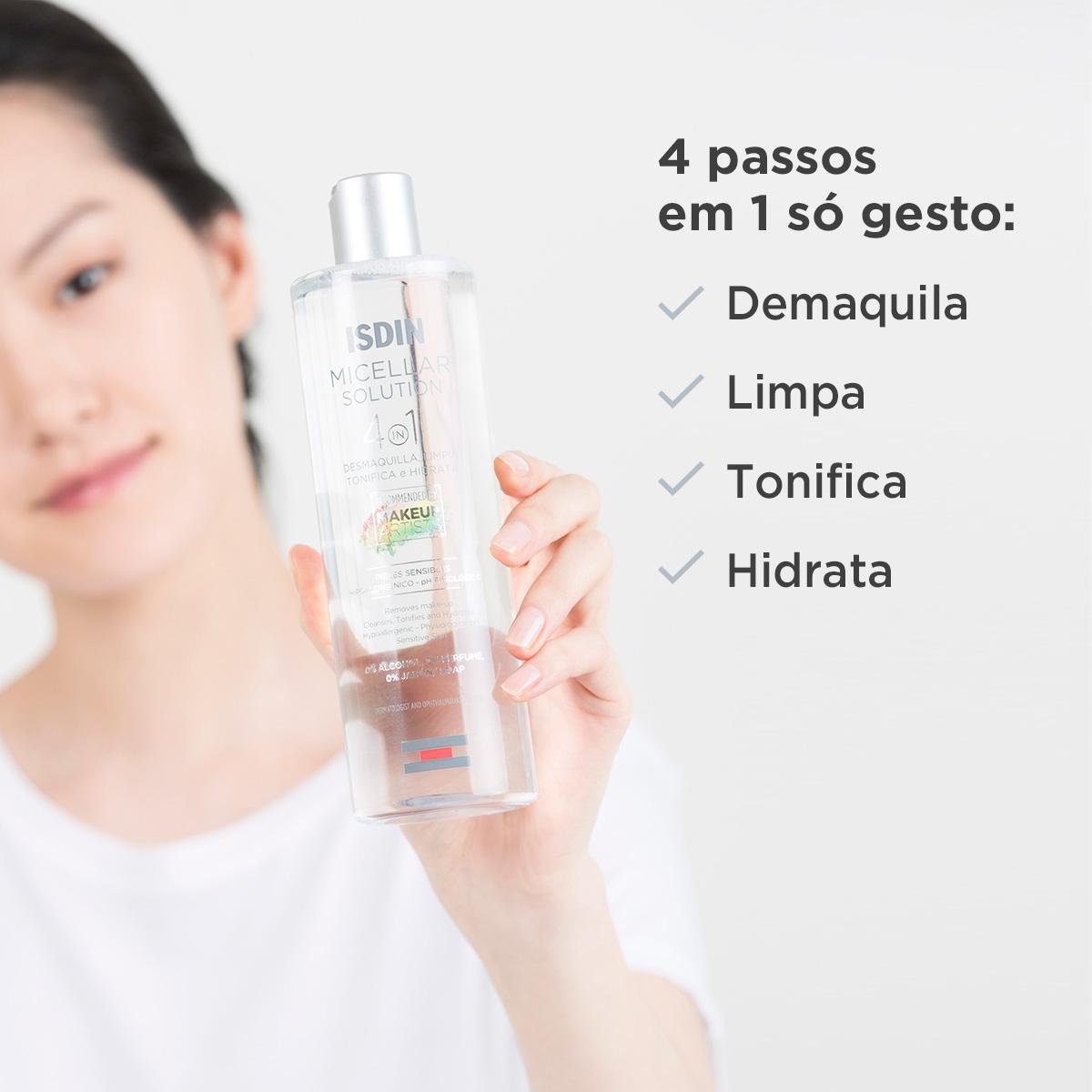 Água Micelar Limpeza Facial ISDIN Micellar Solution 400ml — imagem 3 | Drogaria Taveira