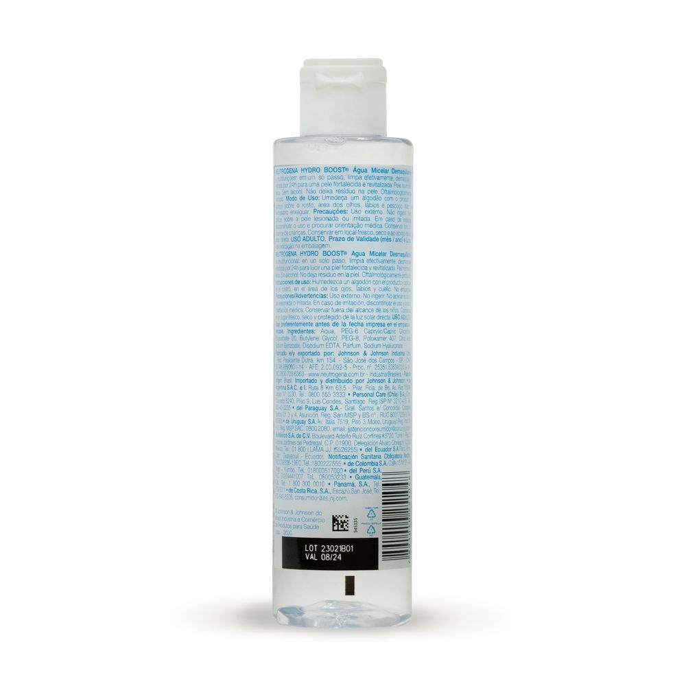 Água Micelar Neutrogena Hydro Boost 7 em 1 Ácido Hialurônico 200ml — imagem 3 | Drogaria Taveira