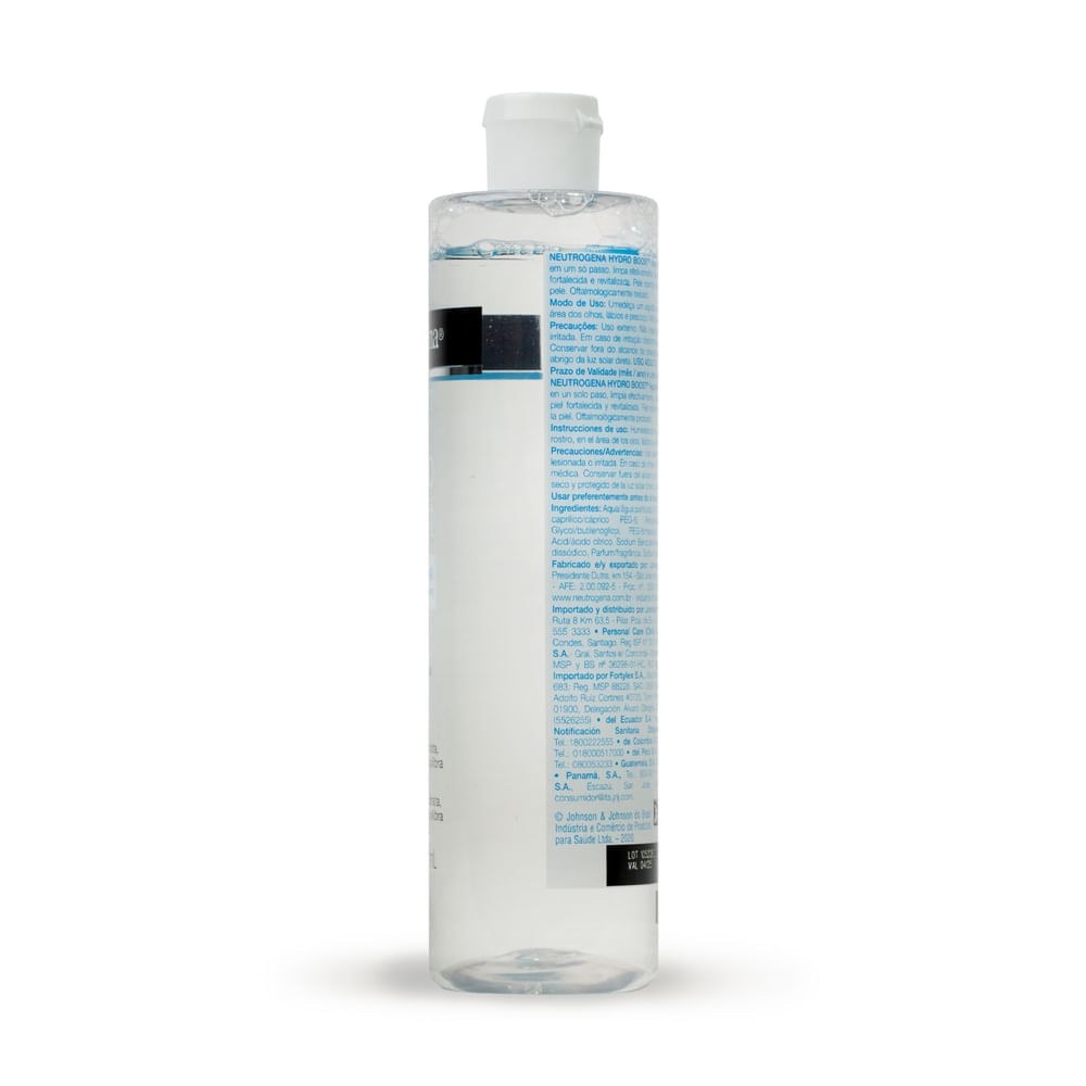 Água Micelar Neutrogena Hydro Boost 7 em 1 Demaquilante 400ml — imagem 4 | Drogaria Taveira