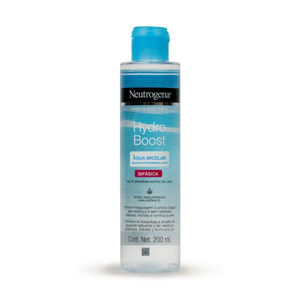 Água Micelar Neutrogena Hydro Boost Bifásica Ácido Hialurônico 200ml — imagem 2 | Drogaria Taveira