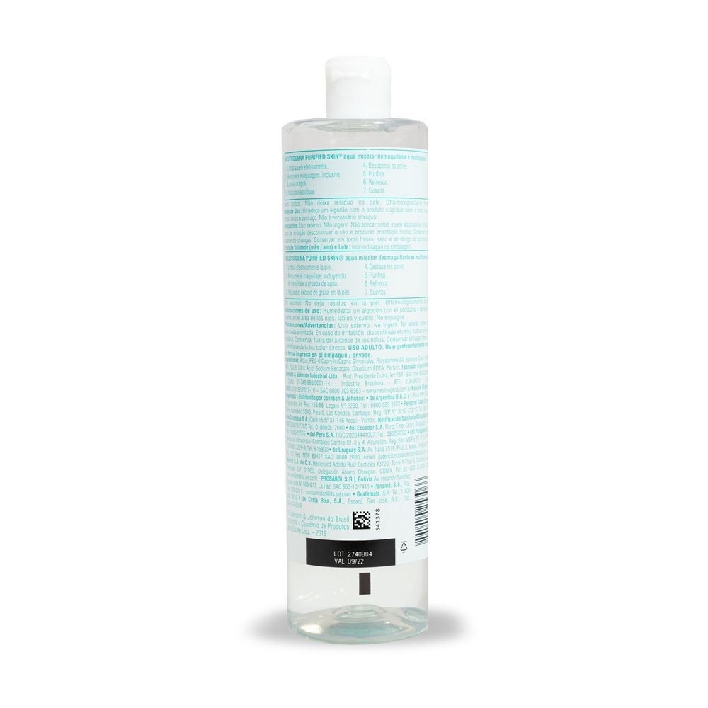 Água Micelar Neutrogena Purified Skin 400ml — imagem 3 | Drogaria Taveira