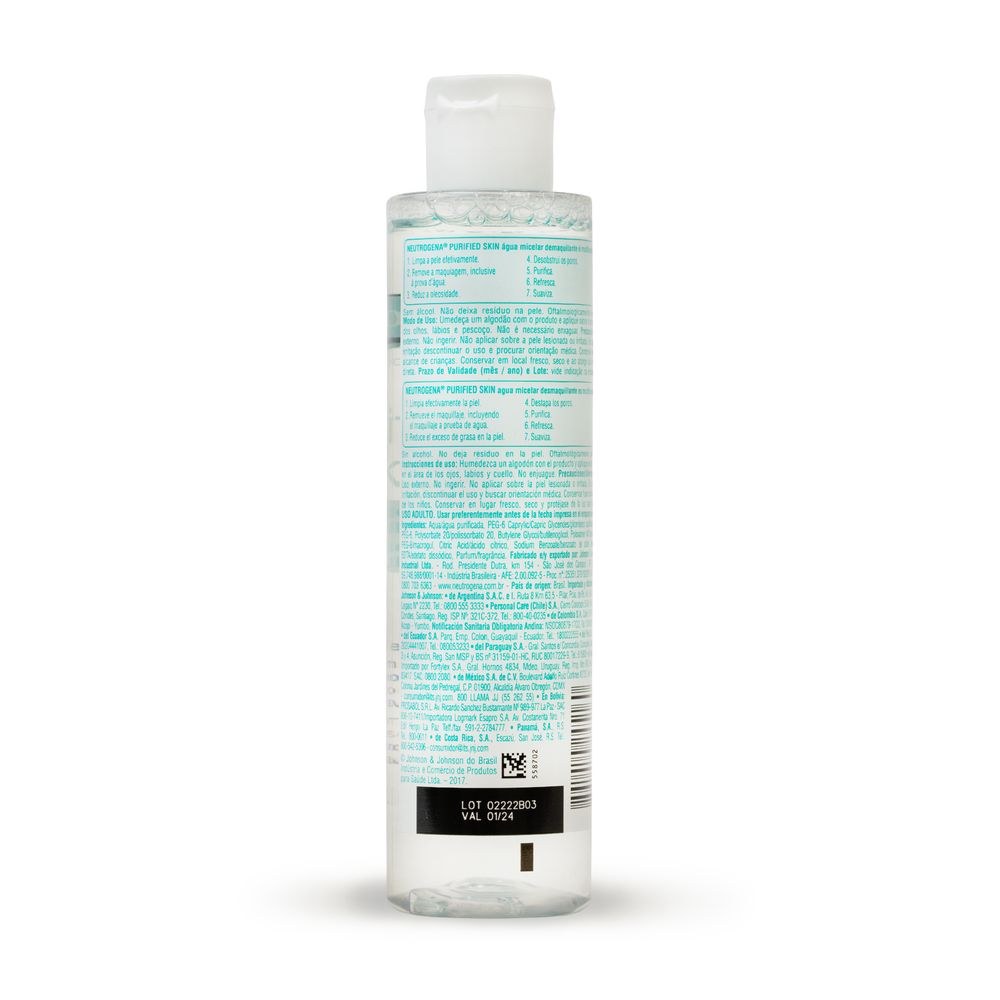 Água Micelar Neutrogena Purified Skin Demaquilante 200ml — imagem 3 | Drogaria Taveira
