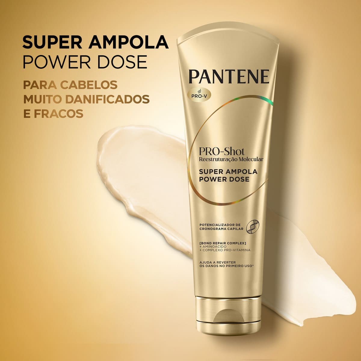 Ampola Capilar Pantene Pro-Shot Reestruturação Molecular 90ml — imagem 2 | Drogaria Taveira