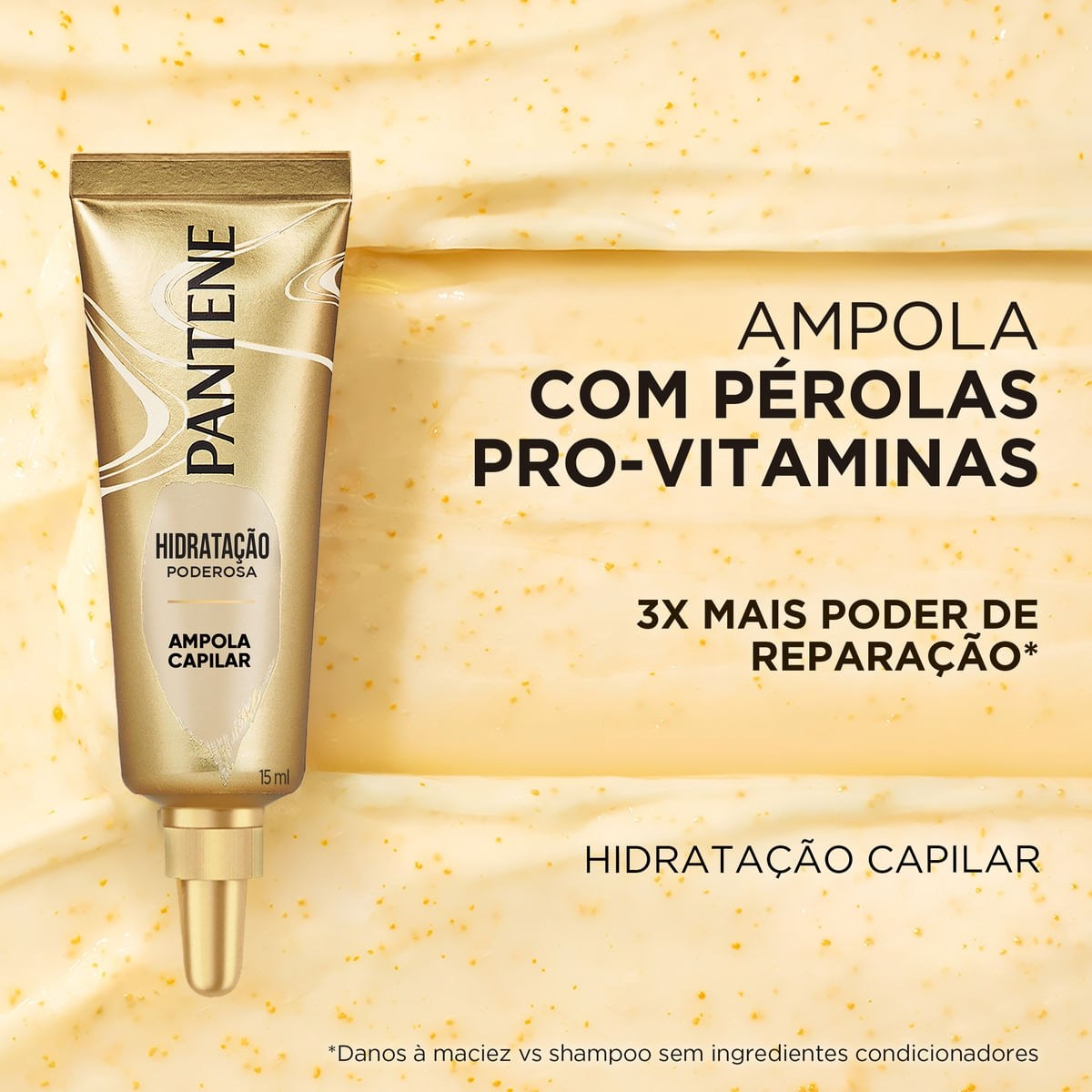 Ampola de Tratamento Pantene Pro-V Hidratação Poderosa Pérolas 15ml 3 Unidades — imagem 4 | Drogaria Taveira
