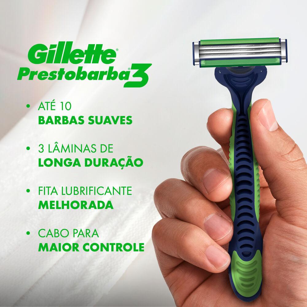 Aparelho de Barbear Descartável Gillette Prestobarba 3 Sensitive 4 Unidades — imagem 2 | Drogaria Taveira