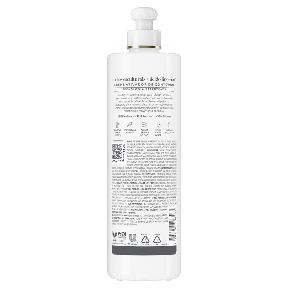 Ativador De Cachos Dove Cachos Esculturais + Ácido Linoleico 355ml — imagem 3 | Drogaria Taveira