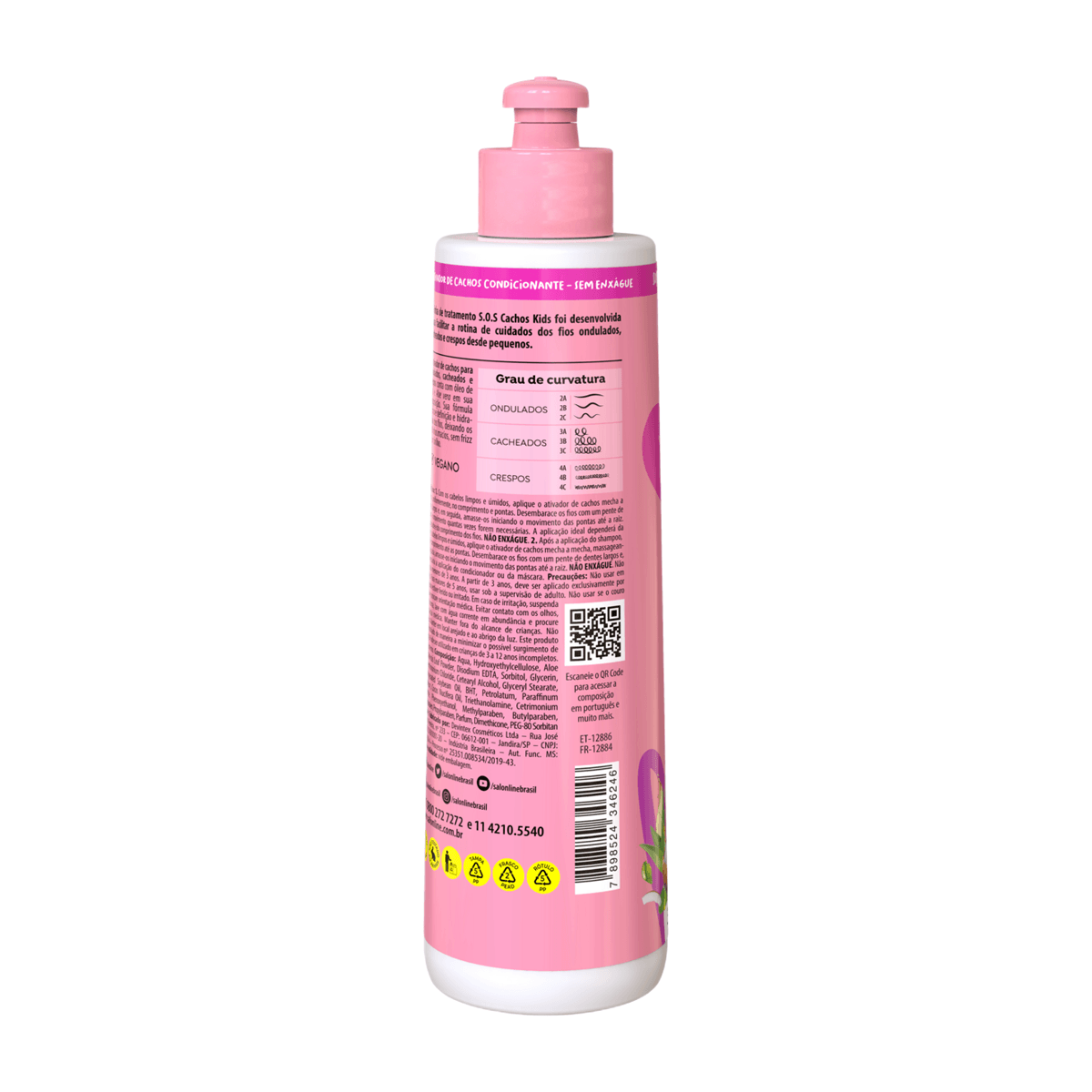 Ativador de Cachos Infantil Salon Line SOS Cachos Kids 300ml — imagem 2 | Drogaria Taveira