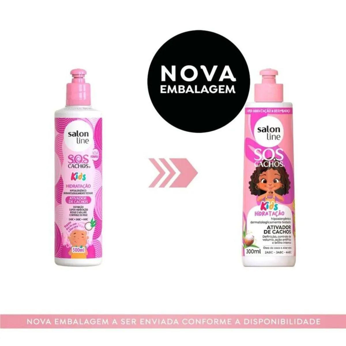 Ativador de Cachos Infantil Salon Line SOS Cachos Kids 300ml — imagem 3 | Drogaria Taveira
