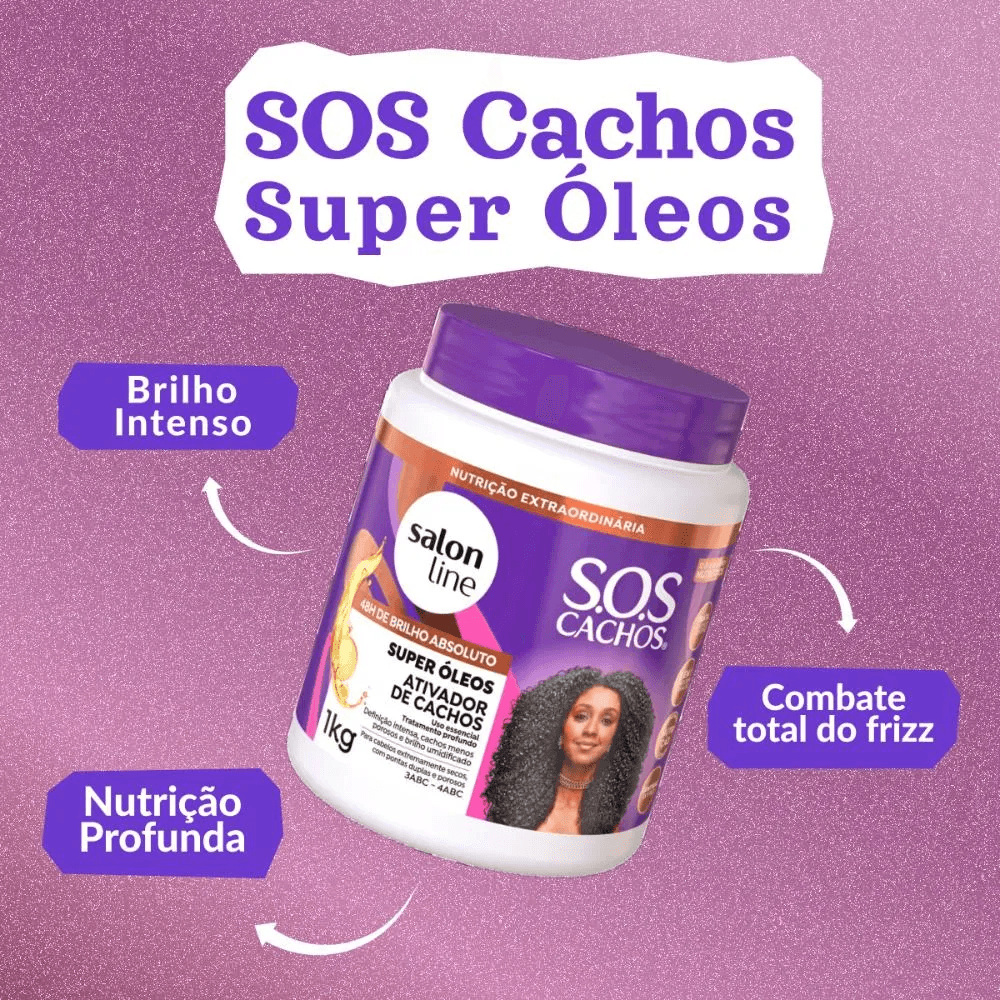 Ativador de Cachos Salon Line SOS Cachos Super Óleos 1kg — imagem 4 | Drogaria Taveira