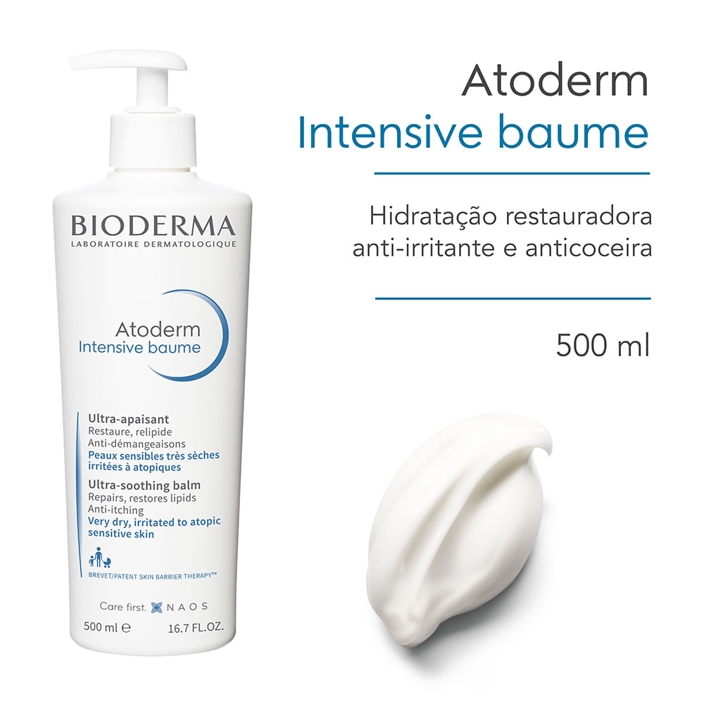 Bálsamo Corporal Bioderma Atoderm Intensive Baume Peles Muito Secas e Atópicas 500ml — imagem 2 | Drogaria Taveira