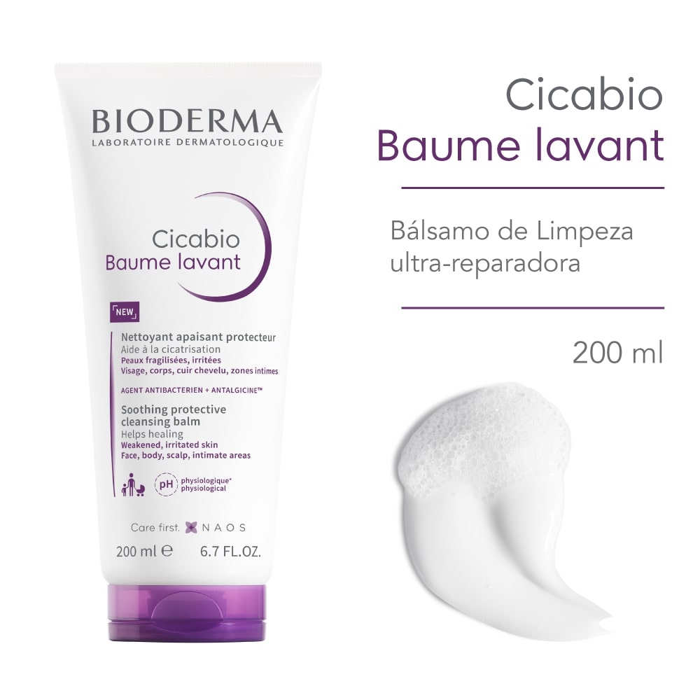 Bálsamo de Limpeza Bioderma Cicabio  Baume Lavant 200ml — imagem 2 | Drogaria Taveira