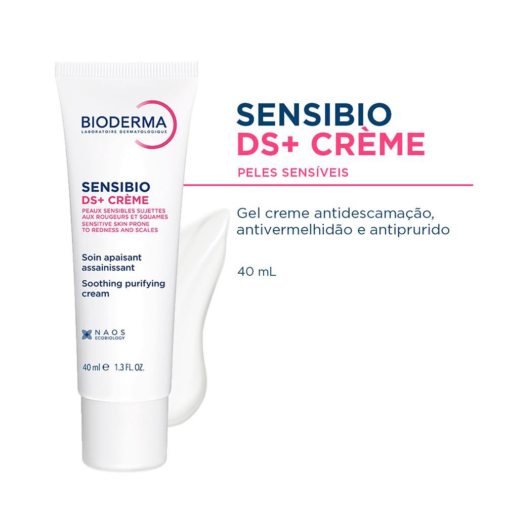 Bioderma Gel Creme Facial Bioderma Sensibio DS+ Antivermelhidão e Antidescamação 40ml — imagem 2 | Drogaria Taveira