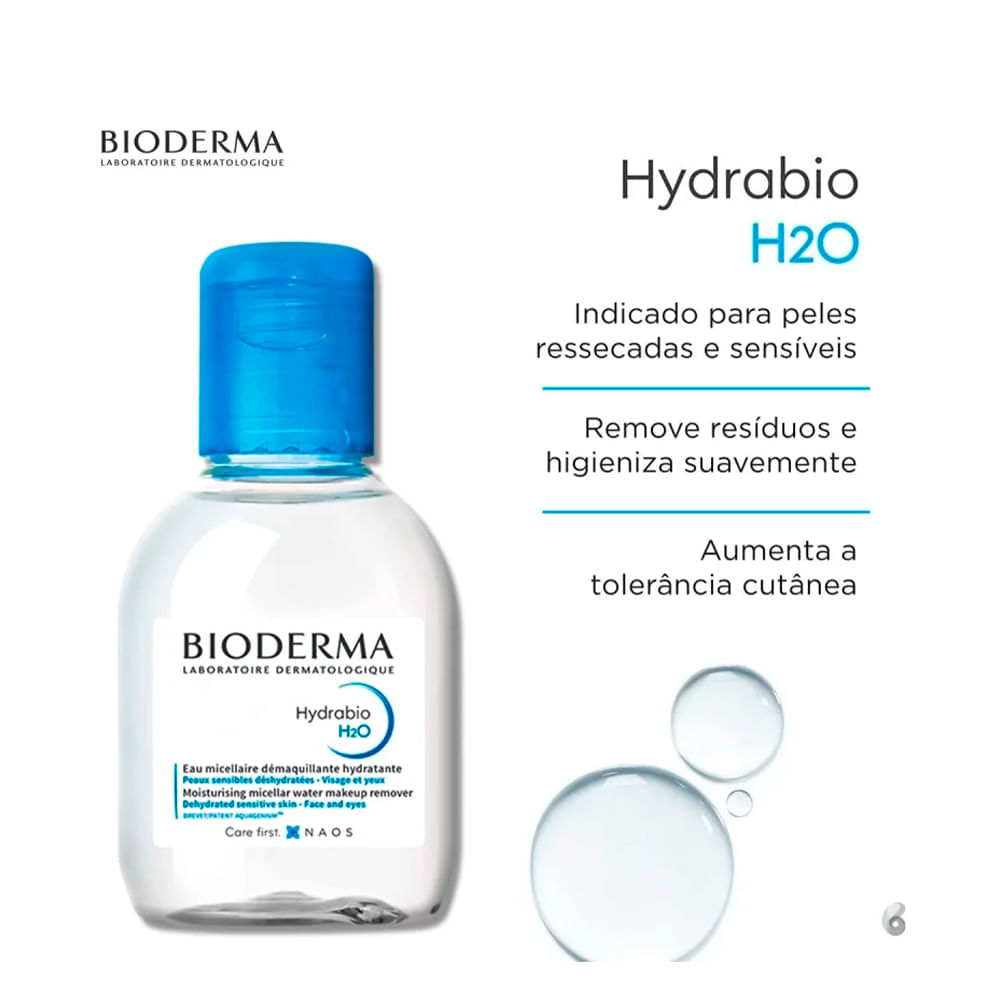 Bioderma Hydrabio H2O Água Micelar 100ml — imagem 3 | Drogaria Taveira