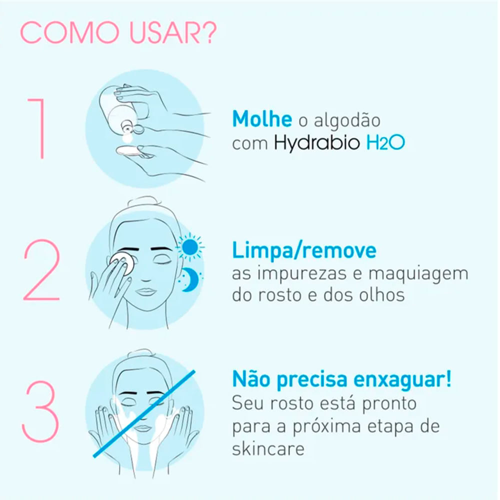 Bioderma Hydrabio H2O Água Micelar 100ml — imagem 4 | Drogaria Taveira