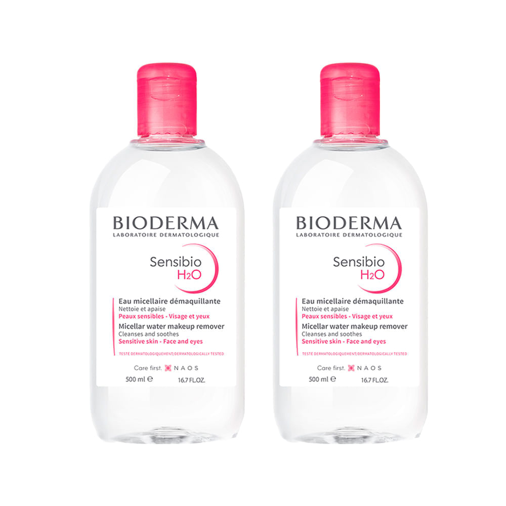 Bioderma - Kit Água Micelar Sensibio H20 - 500ml 2 Unidades — imagem 3 | Drogaria Taveira