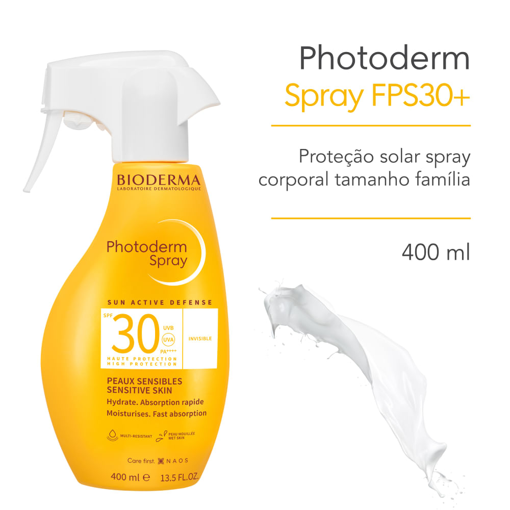 Bioderma Photoderm Spray FPS 30 Protetor Solar com Textura Ultra Leve 400ml — imagem 2 | Drogaria Taveira