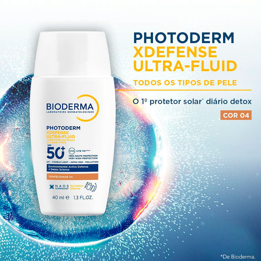 Bioderma - Photoderm XDefense Ultrafluido FPS 60 Cor 4.0 - Protetor Solar Facial - 40ml — imagem 4 | Drogaria Taveira