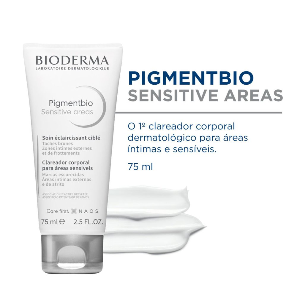 Bioderma Pigmentbio Sensitive Areas Clareador Corporal para Áreas Íntimas e Sensíveis 75ml — Bioderma | Drogaria Taveira