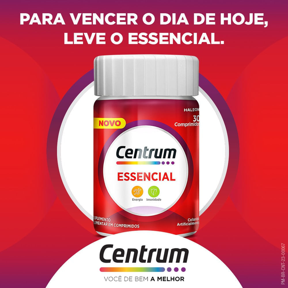 Centrum Essencial Adulto 30 Cápsulas — imagem 3 | Drogaria Taveira