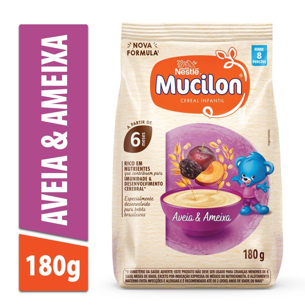 Cereal Infantil Mucilon Aveia Integral e Ameixa +6 meses 180g — imagem 2 | Drogaria Taveira