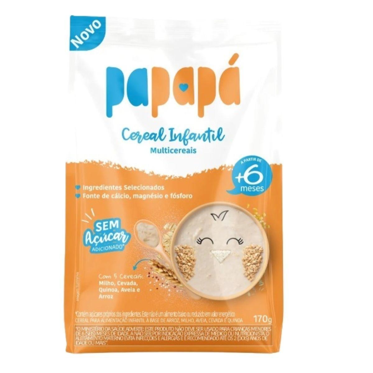 Cereal Infantil Papapá Multicereais Sem Açúcar 170g — Papapá | Drogaria Taveira
