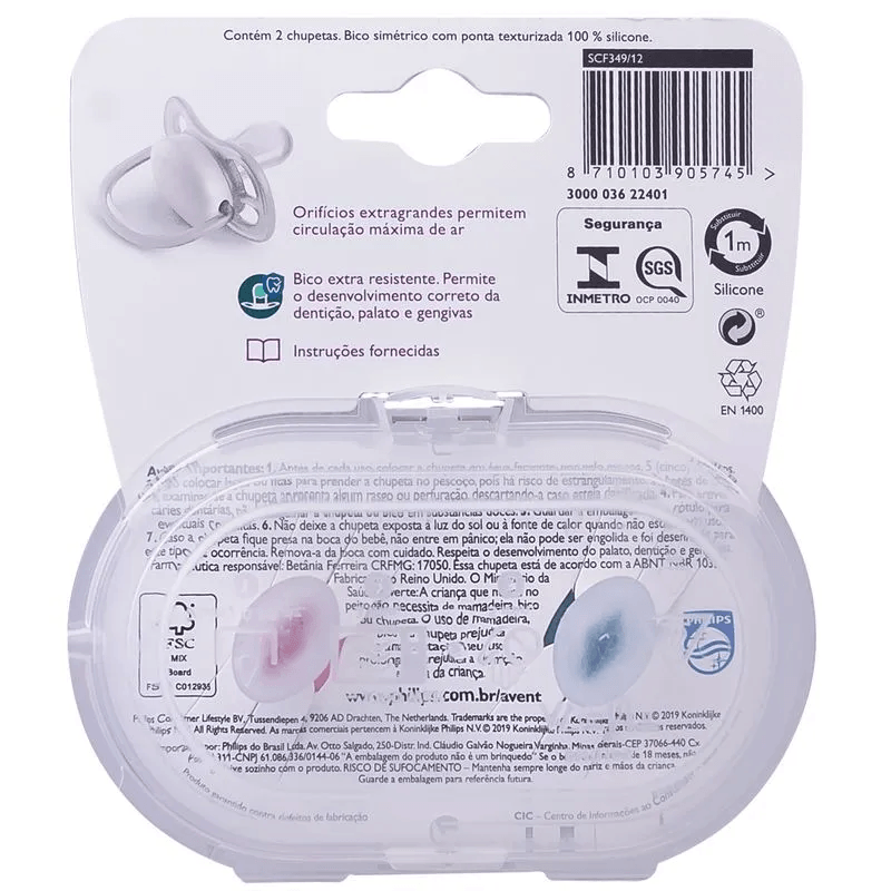 Chupeta Philips Avent Ultra Air +18 meses Silicone Rosa 2 Unidades — imagem 4 | Drogaria Taveira