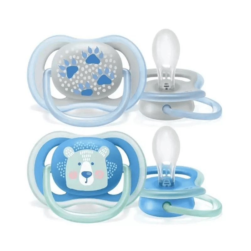 Chupeta Philips Avent Ultra Air de 6 a 18 meses Silicone Azul 2 Unidades — Philips Avent | Drogaria Taveira