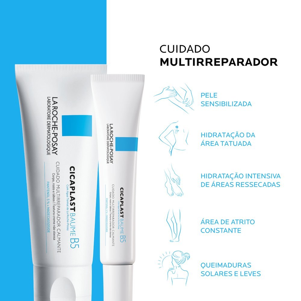 Cicaplast Baume B5 La Roche-Posay Creme Multirreparador 20ml — imagem 3 | Drogaria Taveira