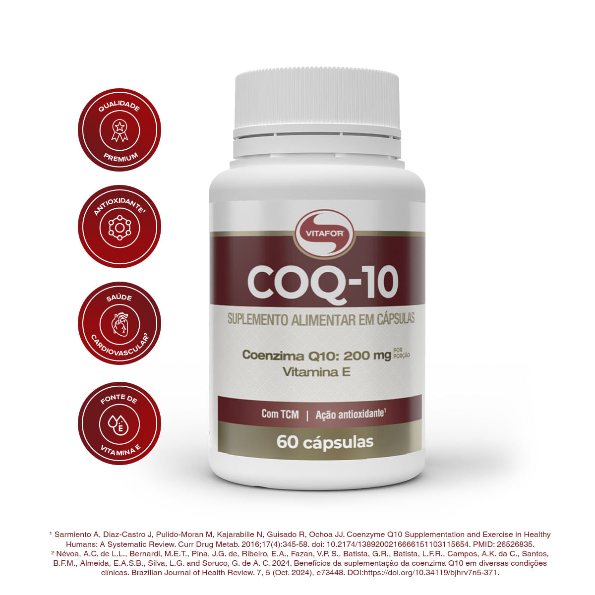 Coenzima Q10 200mg 60 Cápsulas — Vitafor | Drogaria Taveira