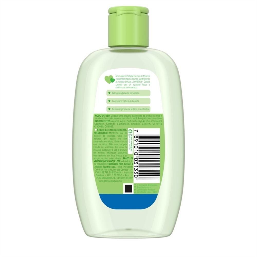 Colônia Johnson’s Baby Lavanda 200ml — imagem 2 | Drogaria Taveira