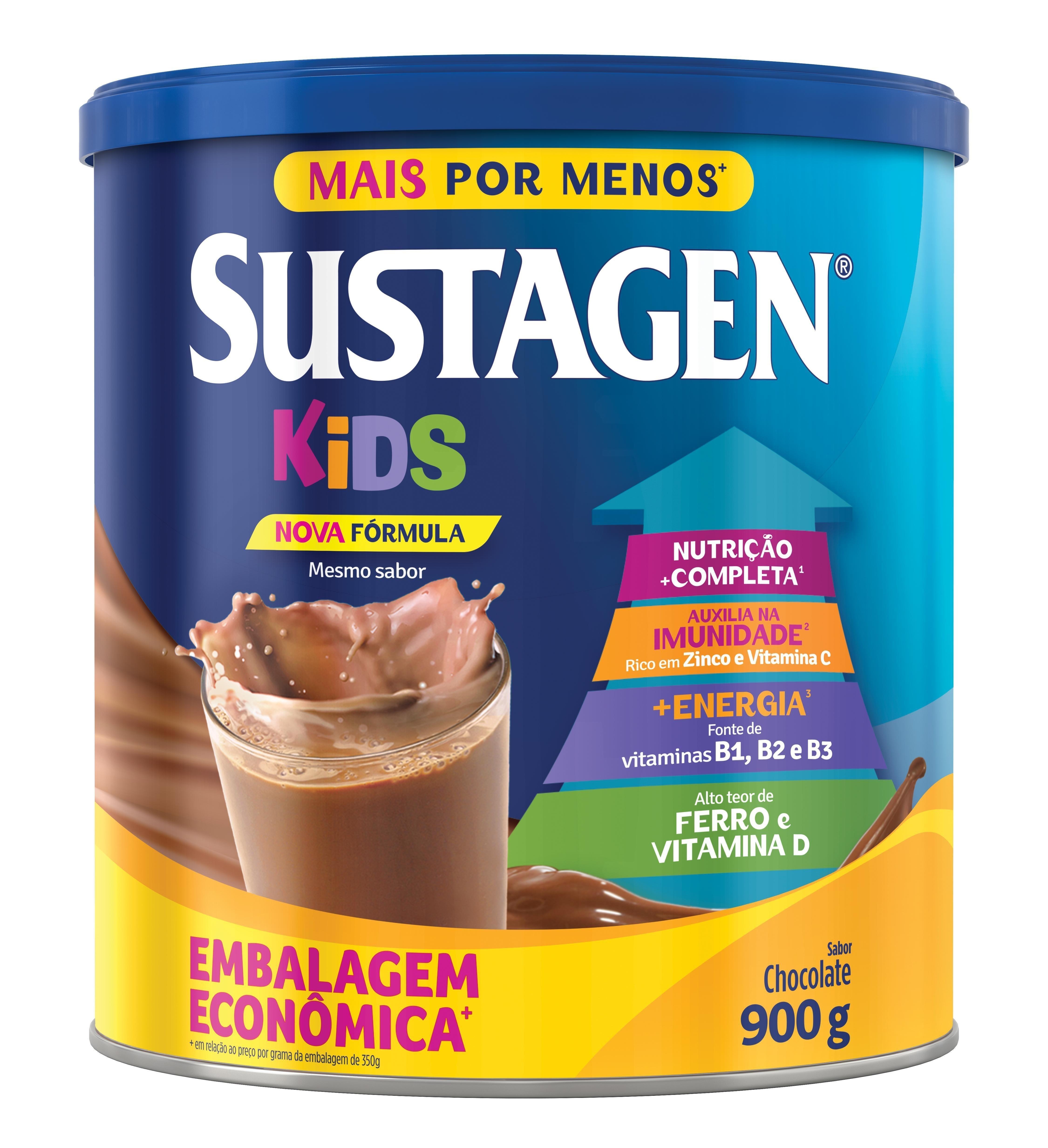 Complemento Alimentar Infantil Sustagen Kids Sabor Chocolate 900g — Sustagen | Drogaria Taveira