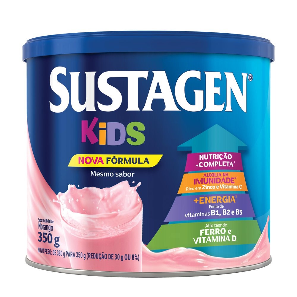 Complemento Alimentar Infantil Sustagen Kids Sabor Morango 350g — Sustagen | Drogaria Taveira