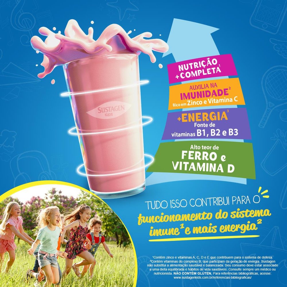 Complemento Alimentar Infantil Sustagen Kids Sabor Morango 350g — imagem 4 | Drogaria Taveira
