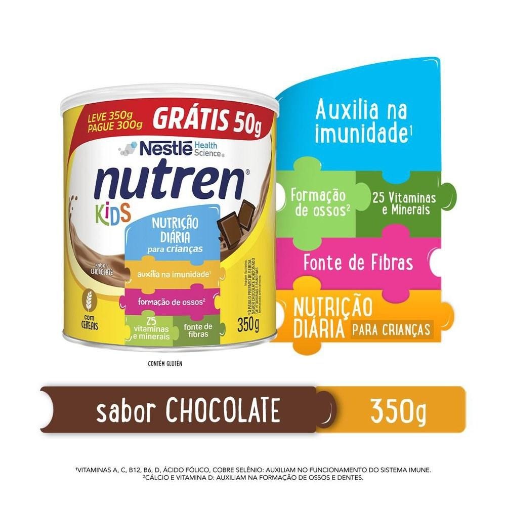 Complemento Alimentar Nutren Kids Chocolate 350g Leve 350g e Pague 300g — Nutren | Drogaria Taveira
