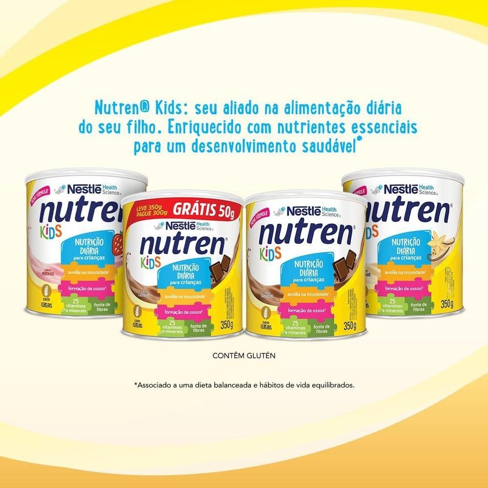 Complemento Alimentar Nutren Kids Chocolate 350g Leve 350g e Pague 300g — imagem 4 | Drogaria Taveira