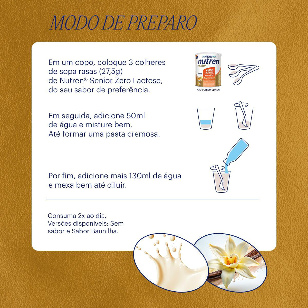 Complemento Alimentar Nutren Senior Sem Sabor Zero Lactose 740g — imagem 4 | Drogaria Taveira