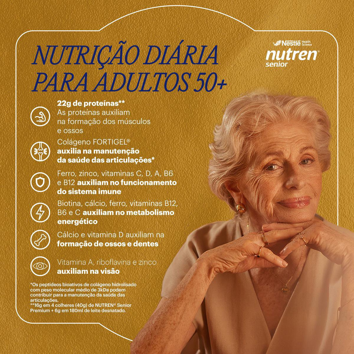 Complemento Alimentar Nutren Senior Zero Lactose Baunilha 740g — imagem 3 | Drogaria Taveira
